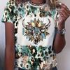 Round Neck Casual Short-sleeved T-shirt, Fashionable Short-sleeved Round Neck Top