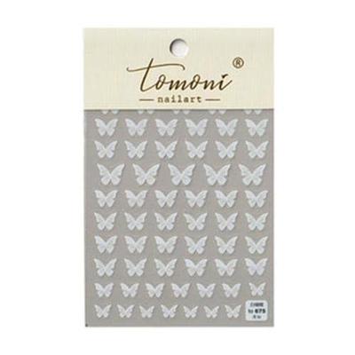 Tomo Nail Sticker 675 White Silk Butterfly (S7570130)