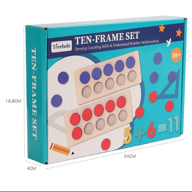 Zabawka Montessori Dziesięciopolowa Kognitywna Liczba Cyfrowa Liczenie Dzieci Trening Logiczny Matematyki Pomoce Dydaktyczne Wczesnej Edukacji Gra Matematyczna dla Dzieci