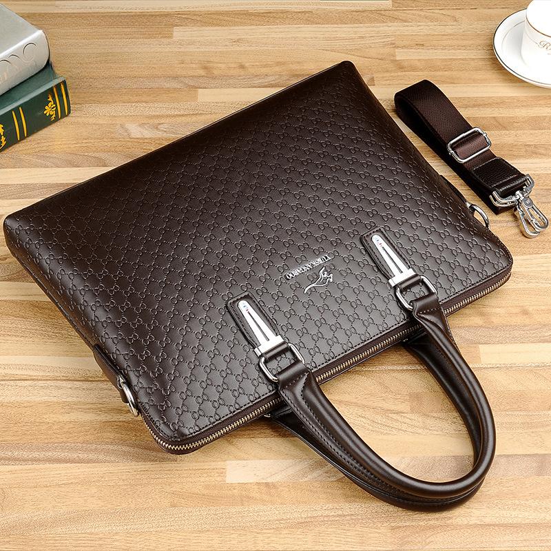 Men's Handbag Horizontal Business Briefcase Shoulder Messenger Bag