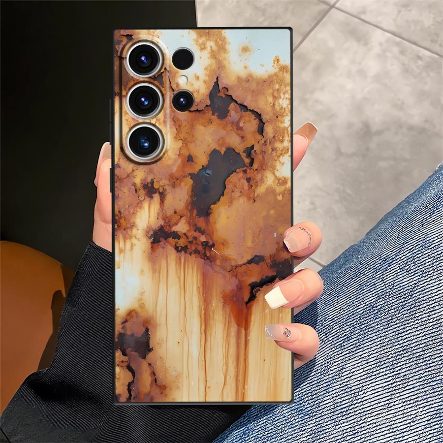 

Case for Samsung Galaxy S25 S23 S24 Plus S21 FE S10 S9 S20 Ultra Note 20 8 9 10 S26 Funda Phone Cover Retro Rust Galaxy S9