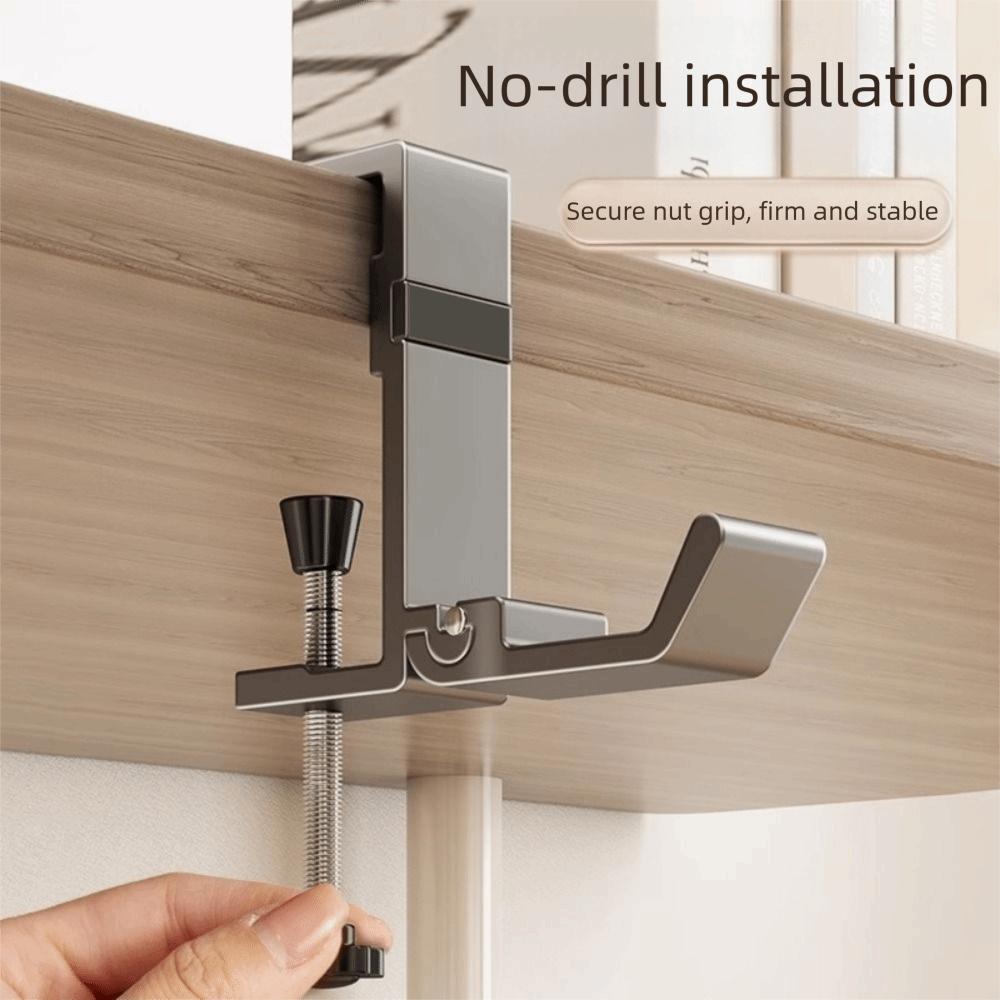 Adjustable Desk Edge Bag Hook Foldable Punch-free Table Side Backpack Rack Multi-functional Removable Hanging Handbag Holder