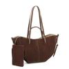 Large Capacity Leather New Women's Handbag Women's Matte Suede Underarm Commute Premium Sense Cowhide Tote Bag