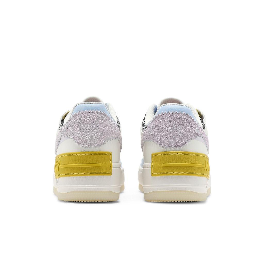 Nike Womens Air Force 1 Shadow 'Patchwork' (women's sizes) Sail / Hydrogen Blue / Bright Citron / Doll Skateboard Shoes DM8076 100