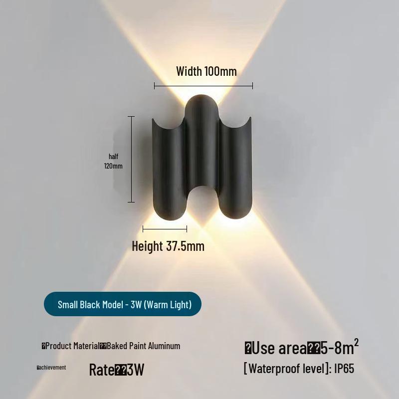 

Настенный светильник в стиле скандинавского минимализма: Современный прикроватный, коридорный и гостиничный свет Black-3W теплый белый