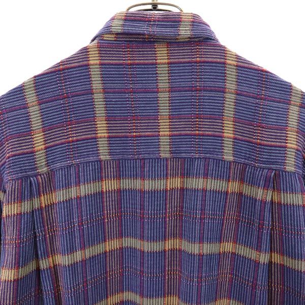 L.L.BEAN 80s Vintage Check Pattern Long Sleeve Check Shirt S Men's Used