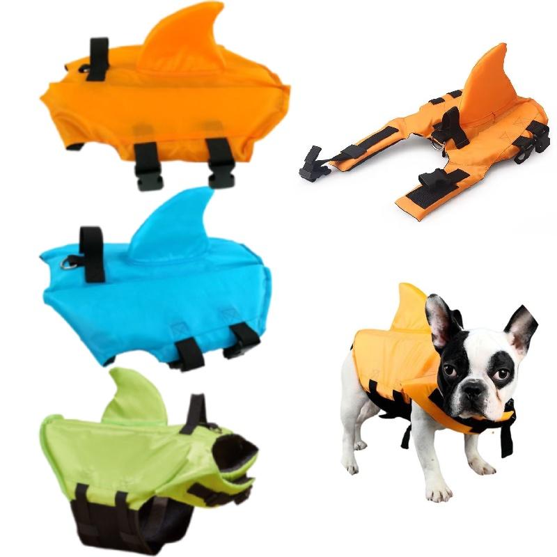 Stylish Wangupet Shark Fin Pet Life Jacket For Small And Large Dogs