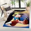 1pc Pinocchio Pattern Area Rug Soft Flannel for Living Room, Office, Bedroom, Outdoor and Camping, Sofa Coffee Table