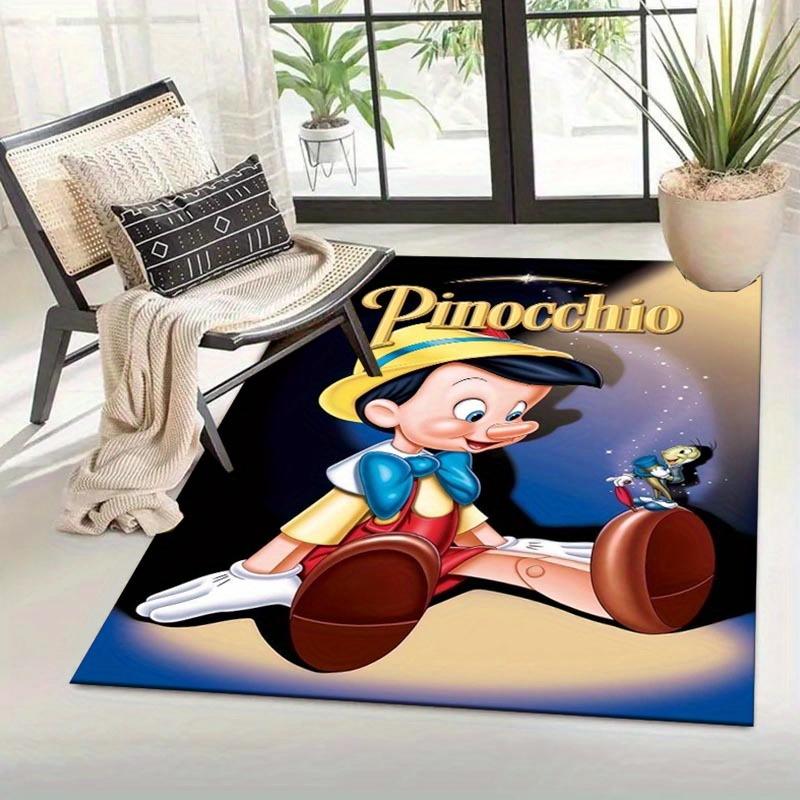 1pc Pinocchio Pattern Area Rug Soft Flannel for Living Room, Office, Bedroom, Outdoor and Camping, Sofa Coffee Table