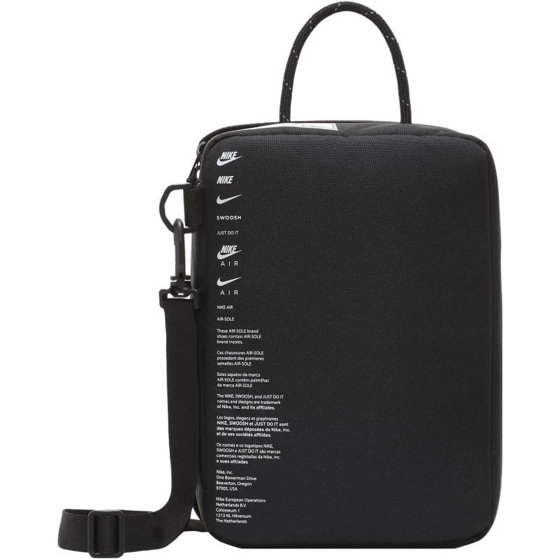Nike Polyester Schuhkarton Handtasche Schultertasche Umhängetasche Aufbewahrungstasche Unisex Schwarz Lässig DV6092-010