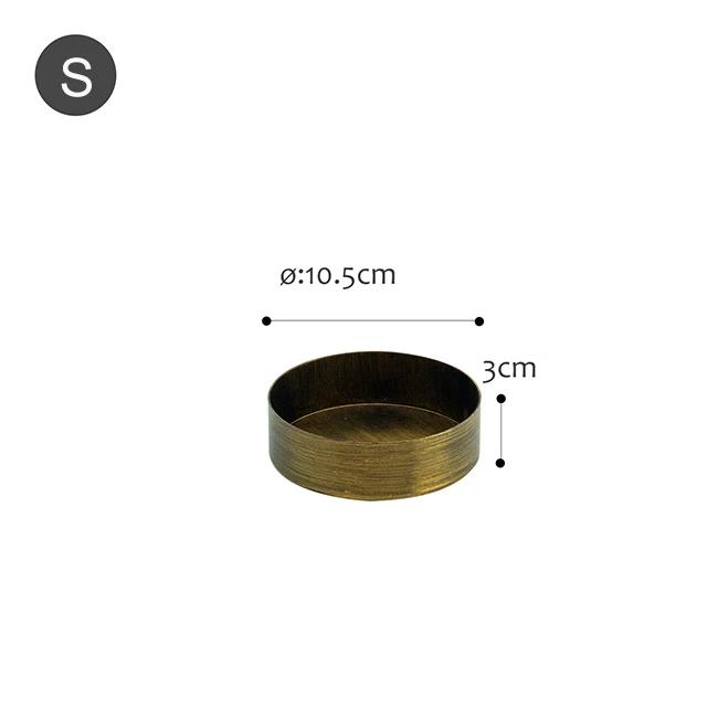 Золотая Европейская Ретро Круглая Железная Тарелка Металлическая Винтажная Подставка для Хранения Домашний Декор Сад Ресторан Стол Фотосъемка