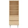 Highboard in Sonoma Oak Finish 15.75 x 14.17 x 43.31 in Engineered Wood