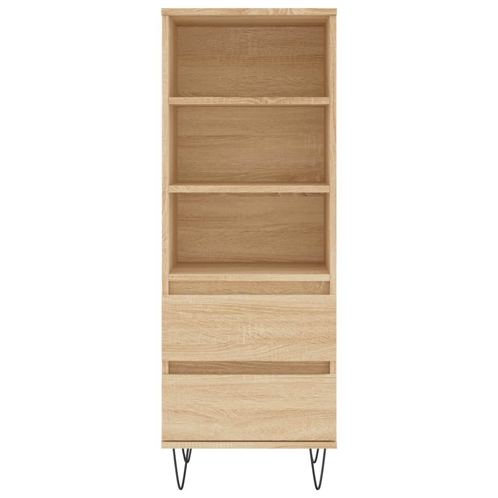 Highboard in Sonoma Oak Finish 15.75 x 14.17 x 43.31 in Engineered Wood