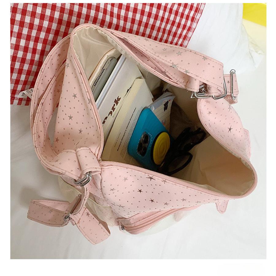 Cute Clear Acrylic Panel Shoulder Bag Large Capacity School Commuter Tote for Women