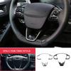 For Ford Focus 2019 2020 MK4 Fiesta MK8 2017 2018 2019 ABS Interior Steering Wheel Cover Trims Stickers Car Styling Accessories