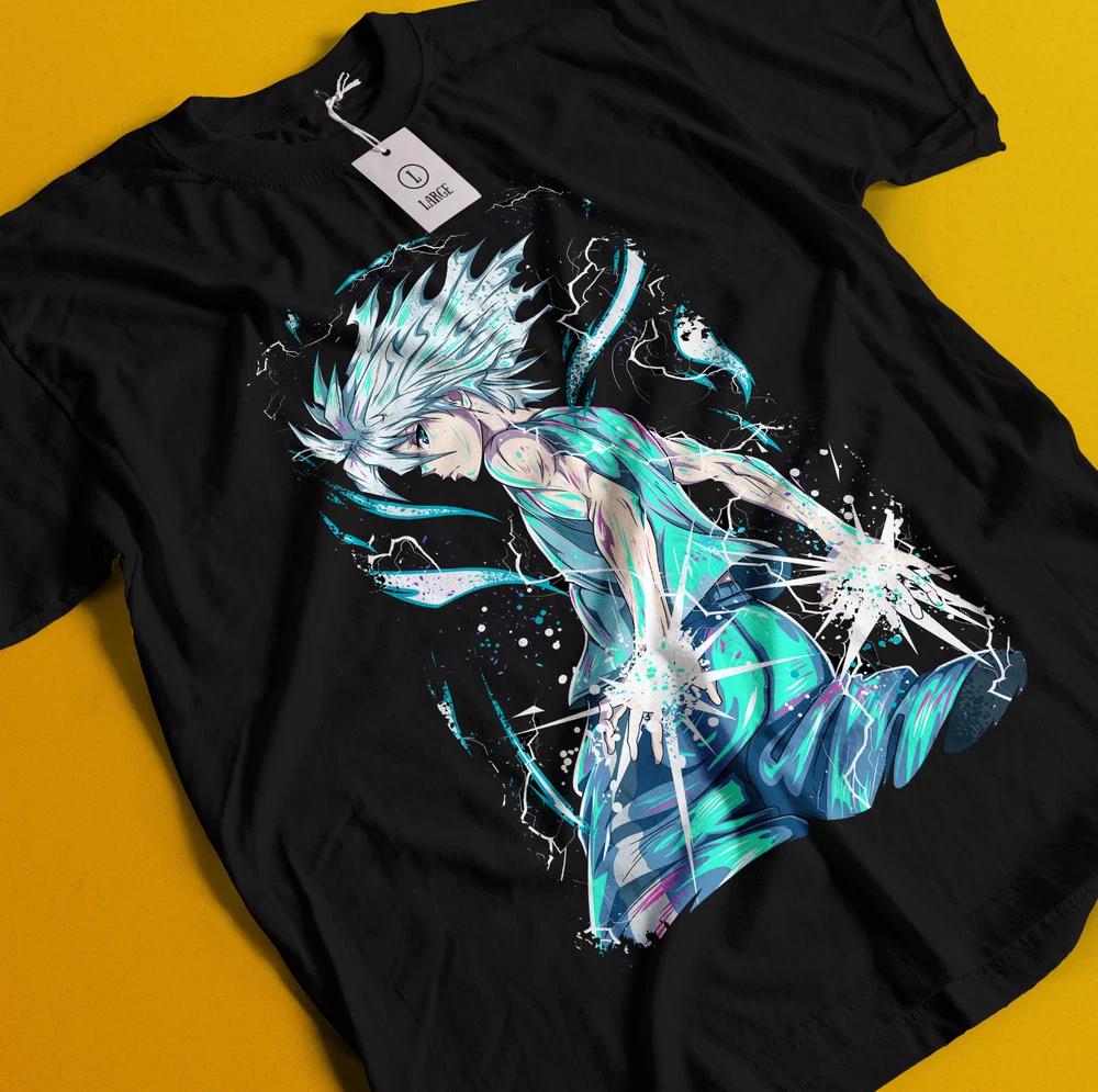 Killua Tshirt Hisoka Shirt Hunter X Hunter Unisexga Strip HXH Tee Anime Gon TShirt S