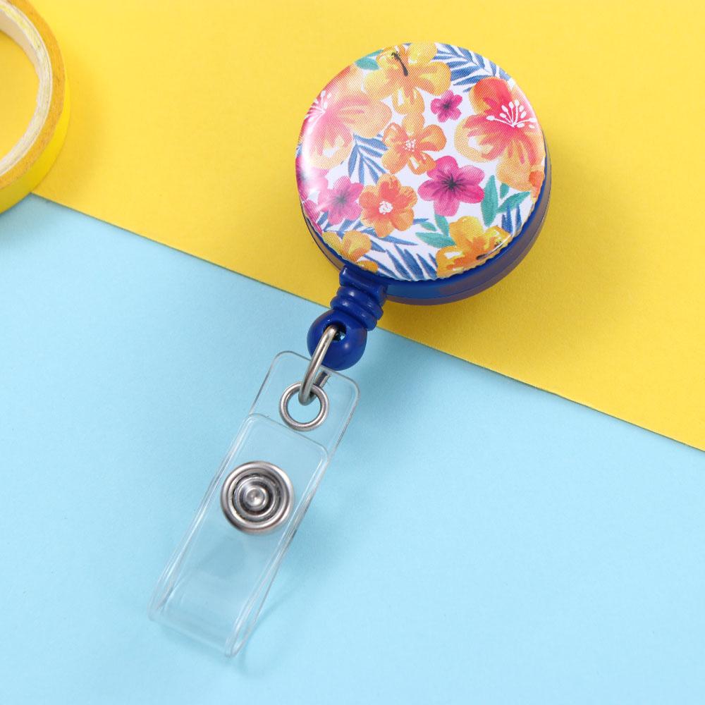 1 Piece Name Card ID Card Decorative Employee Name Retractable Badge Reel Nursing Badge Holder
