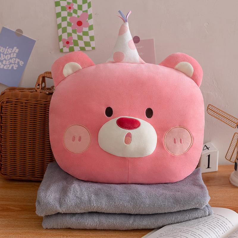 

Новые милые плюшевые игрушки в виде животных, подушка для поясницы и для сна для офиса и дивана, автомобильный кондиционер два в одном air conditioner quilt