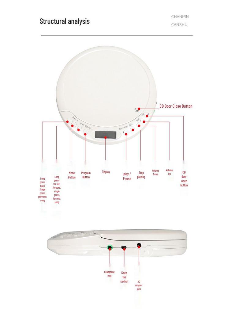 Bluetooth Portable CD Player & Prenatal Smart Learning Device