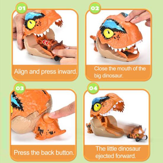 Kids Dinosaur Press Catapult Car Toy Simulated Tyrannosaurus-Rex Battery-Free Vehicle Toy