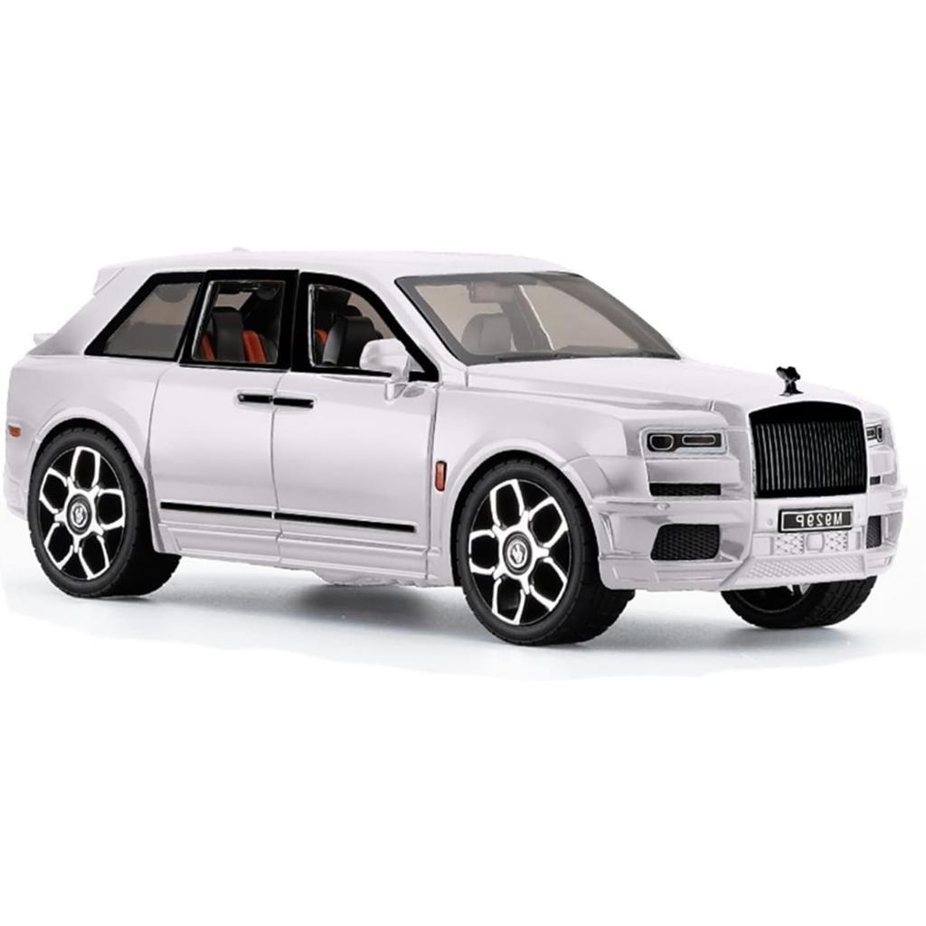 Diecast Metal Toy Car 1/20 for Rolls-Royce Cullinan SUV Off-Road Alloy Model Car Simulation Sound Light Toy for Kids