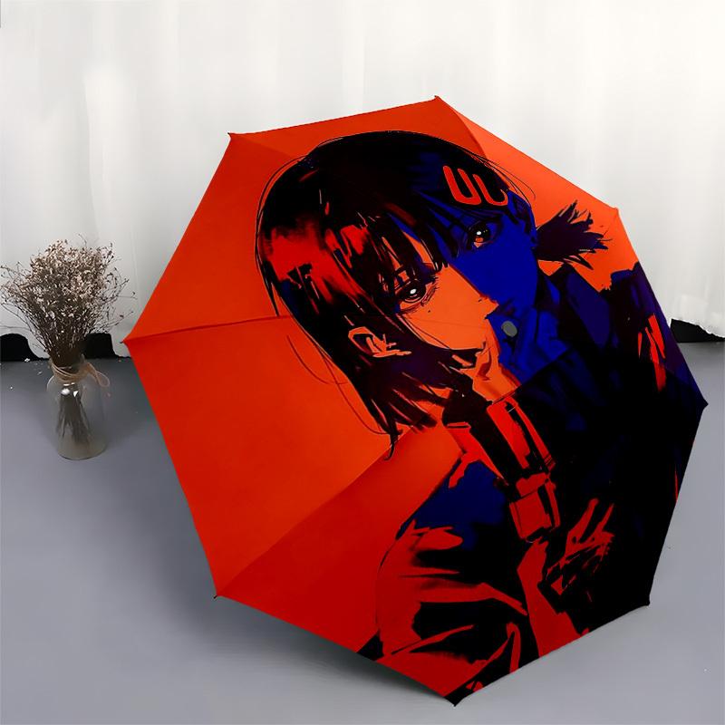 1pc Outdoor Umbrella with Anime Character Design - Automatic Opening/Closing, Portable 3-Fold Design, 8-Bone Iron Frame, Perfect Gift for Fans, Travel