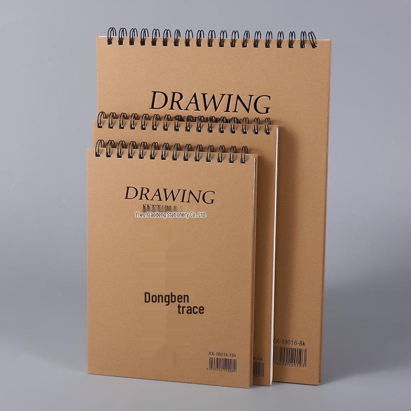 Top-Bound 8K Thick 160g A4 Blank Sketchbook, Coil Binding, 16K Art Drawing & Painting Book.