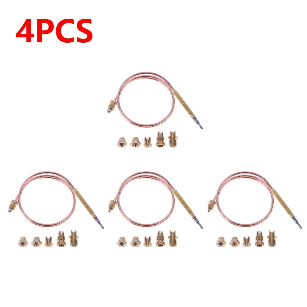 1-5 pz Valvola Termocoppia Universale a Gas 60/120cm Sostituzione Termocoppia per Camino per Scaldabagno, Bollitore da Tè con 5 Parti Fisse