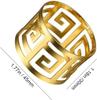 12PCS Napkin Rings with Hollow Out Triangle ,Gold Napkin Ring Holder for Wedding Party Banquet Dinner Serviette Napkin Buckles