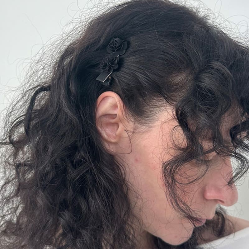 Usite FLOWER LIGHT HAIR PIN, BLACK