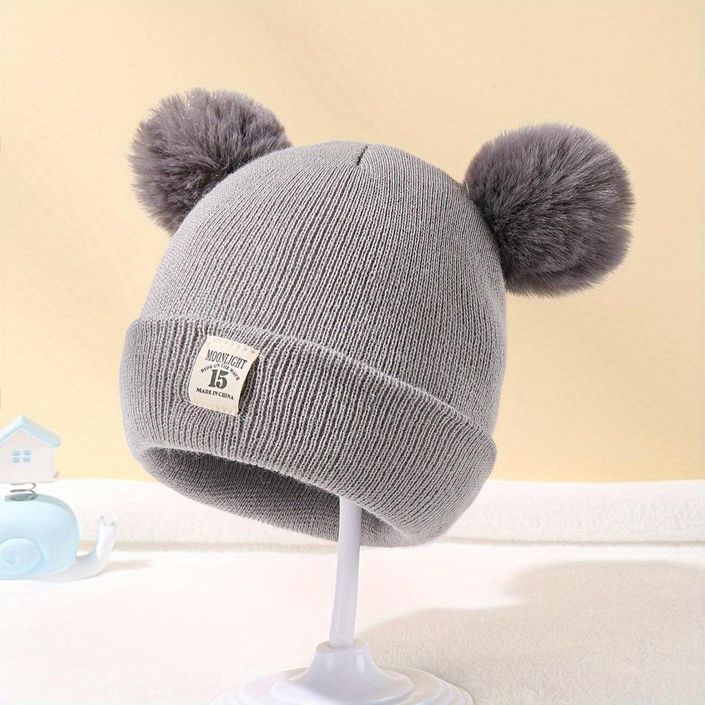 Cozy Infant Hat: Soft Double-Layer Cap for Boys & Girls (0-12 Months) - Perfect for Autumn & Winter
