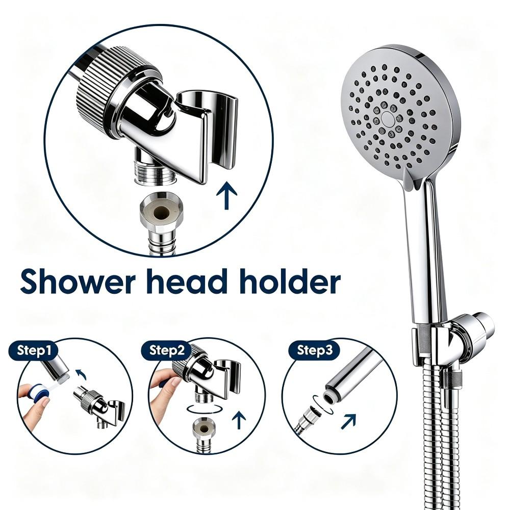 1 PC Adjustable Shower Head Bracket Rotating Connection Shower Arm High-Quality High Load-Bearing ABS Shower Rack Base