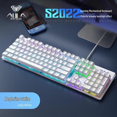 AULA S2022 104-Tasten Kabelgebundene Mechanische Gaming-Tastatur mit Hintergrundbeleuchtung