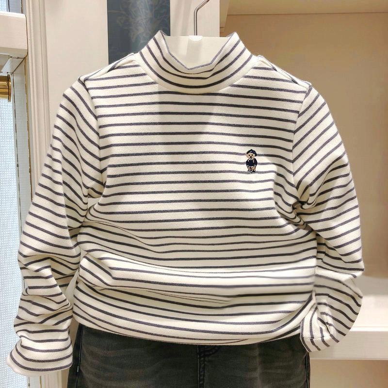 

Boys Long-Sleeve Cotton T-Shirt: 2025 Korean Style, Autumn/Winter Fashion, Pure Cotton, Trendy Undershirt 160 cm