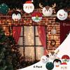 6Pcs Christmas Paper Lanterns - Handmade, Sustainable Holiday Decor with Cartoon Snowmen & Santa Claus for DIY Party Celebrations