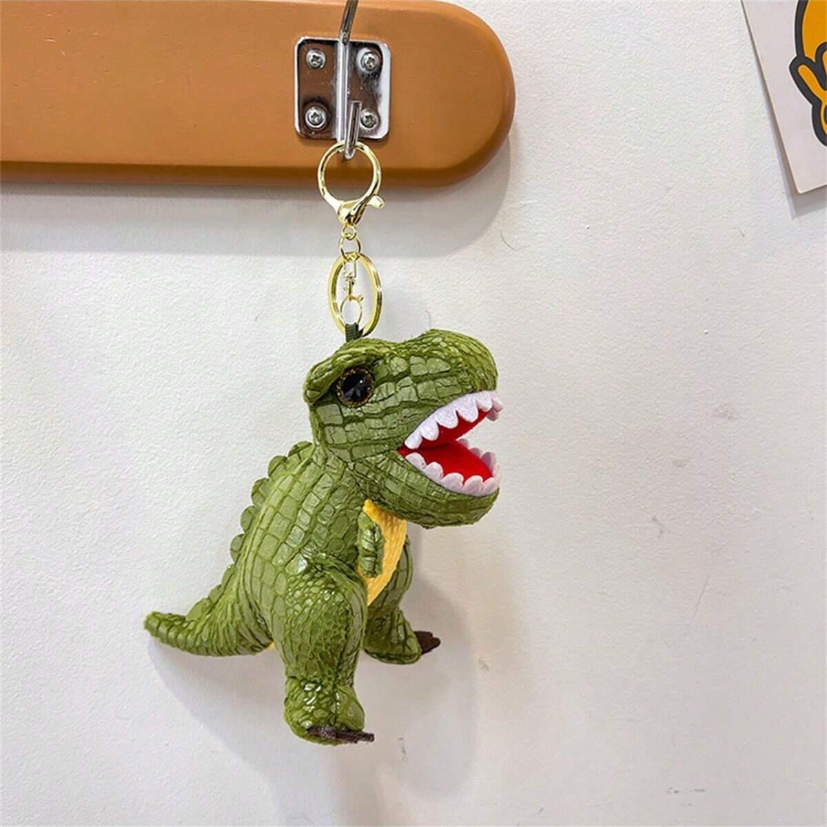 

Non-Toxic Dinosaur Plush Keychain Soft Stuffed Animal Key Ring 14Cm Cute Bag Accessory For Backpack