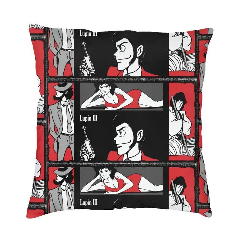 

Lupin The Third Cushion Cover Print Fujiko Mine Arsene Lupin III Throw Pillow Case for Sofa Car Seat Pillowcase Home Decoration 40x40cm16x16Inch