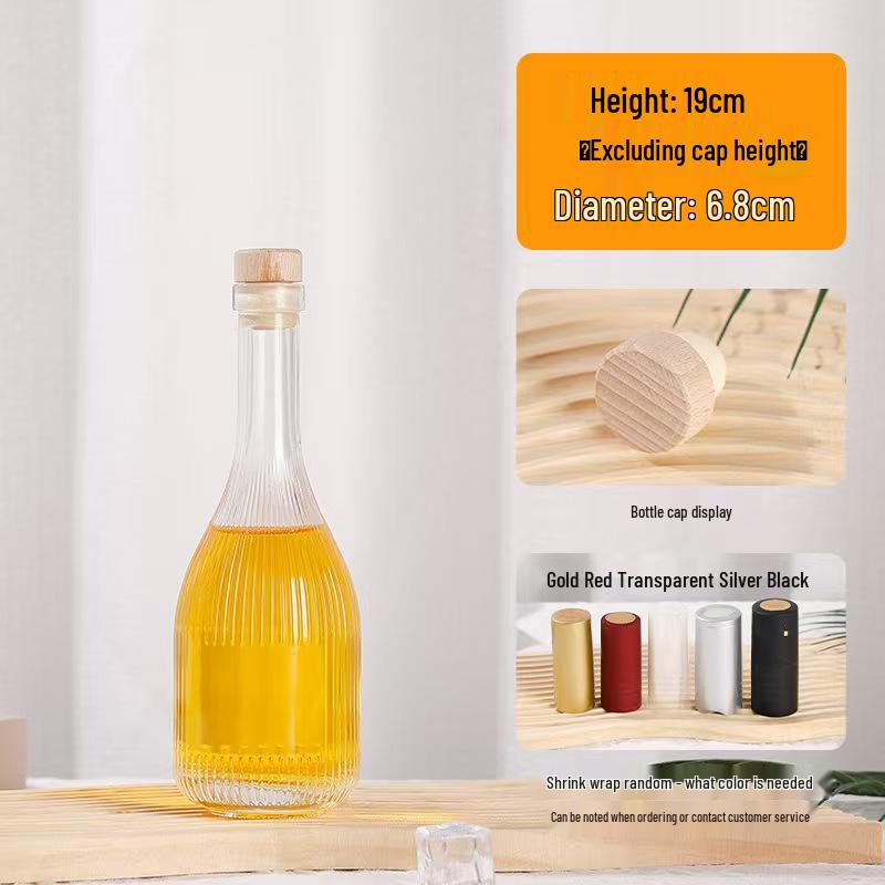 Elegant Vertical Stripe Glass Bottles for Wine & Juice