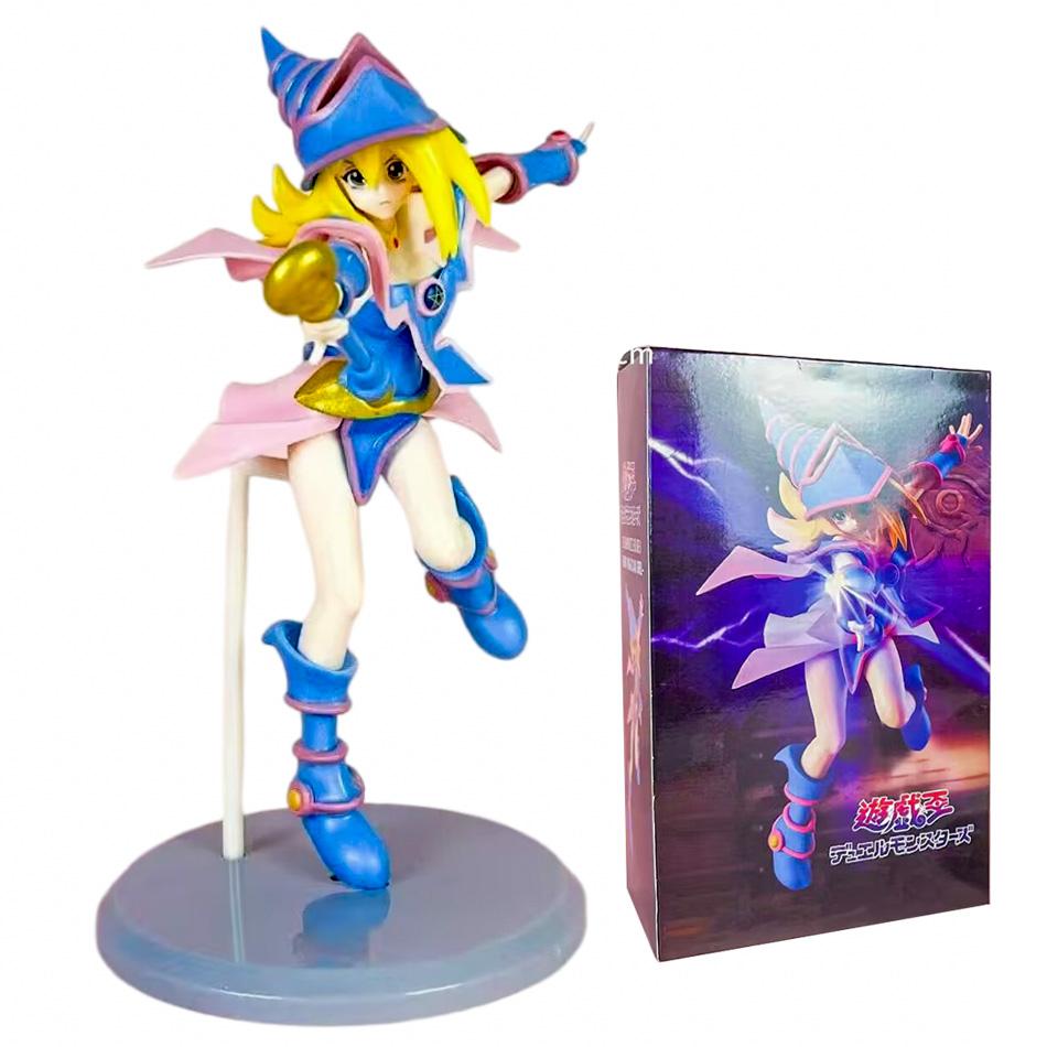 21CM Duel Monsters Game Character Yugi Muto Dark Magician Girl Mana Two-dimensional Girl Kawaii Magician Doll PVC Toy Gift