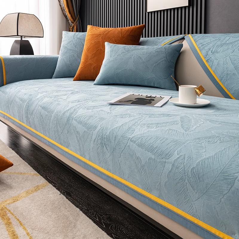 

Универсальная подушка для дивана Four Seasons, нескользящая спинка, полотенце, легкая роскошная подушка, высококачественный кожаный чехол для дивана, подушка с полным покрытием 70x70cm