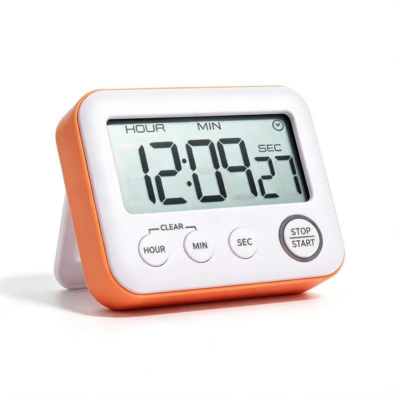 Digital Kitchen Timer Adjustable Volume Large LCD Display Precise Countdown for Kitchen Baking Office Pomodoro Timing