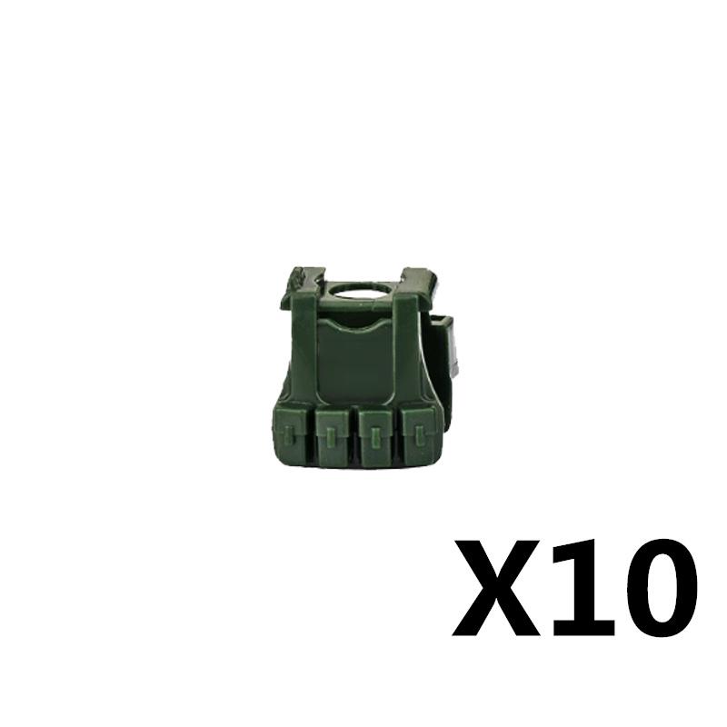 MOC Militärfigur Zubehör Bausteine Alpha SWAT Helm Weste Rucksack Knieschoner Nachtsichtgeräte Steine Spielzeug K017