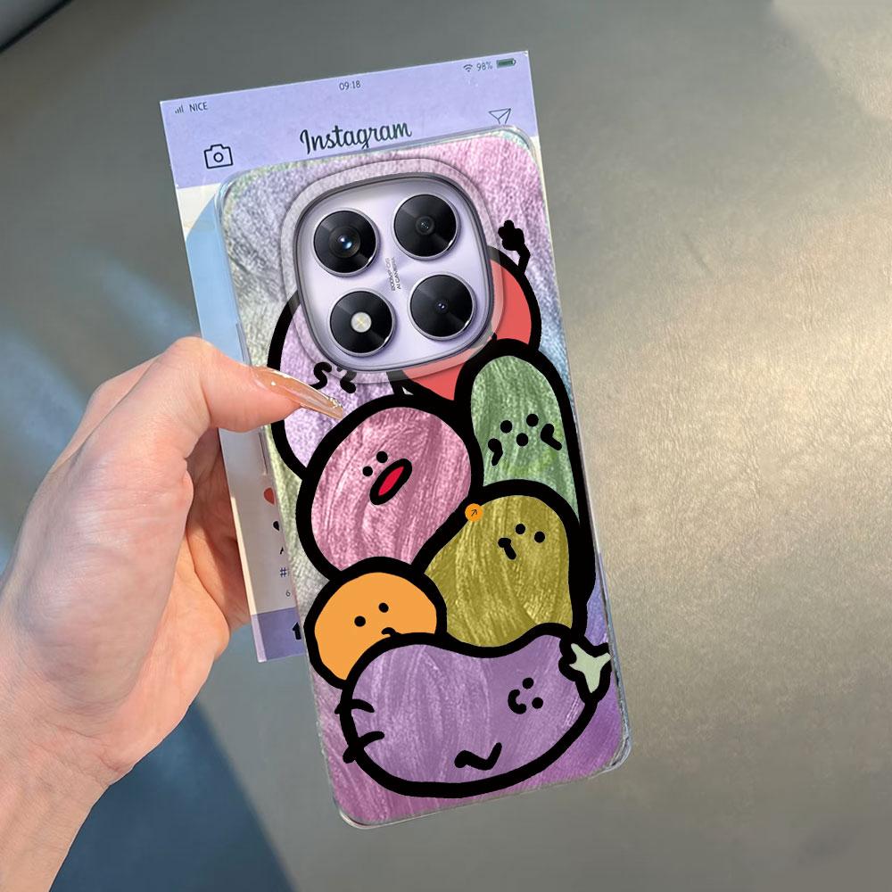 MultMultiple ones Gradient Colored Cat Phone Cases For Xiaomi Redmi Note 14 13 Pro 14C 13C A5 A3 14t Silicone Couple Funda Cover
