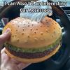 Hamburger tissue box, tissue holder, fun and practical, for office, party and holiday decoration, car interior decoration