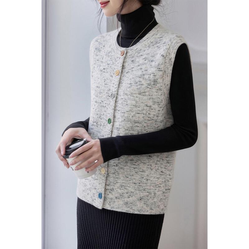 Luxury Cashmere Knit Sleeveless Vest for Women