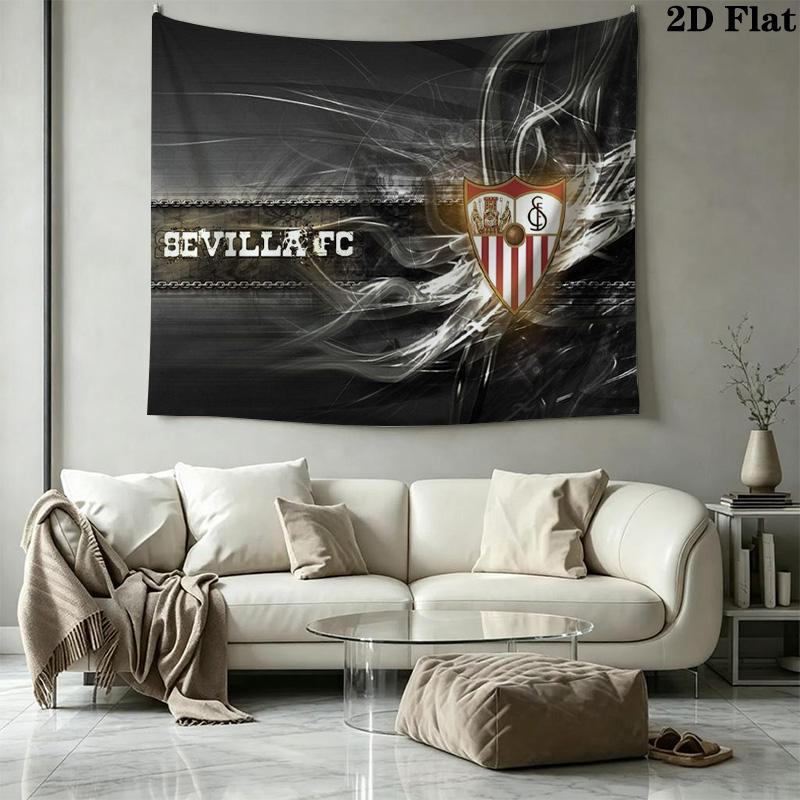Sevilla FC Wall Tapestry Aesthetic Wall Hanging Printed Fabric Blanket Decorative Tapestries for Bedroom Living Room Home Decor