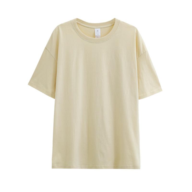 Neutral Pure Cotton T-shirt Solid Color Short Sleeved Men's Loose Round Neck T-shirt