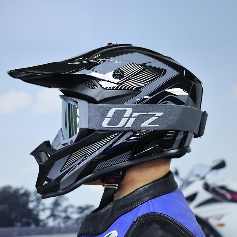 ORZ-F16-Off Road Motorcycle Helmet, Men's and Women's Rally Helmet, Mountain Bike Riding, Speed Reduction, Karting, All Seasons