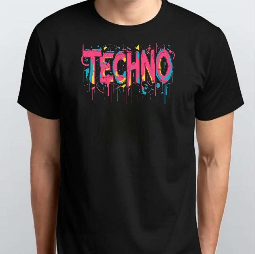 Techno Music Optical Illusion Glitch Trippy EDM T-SHIRT S M L XL XXL 3 4 XL