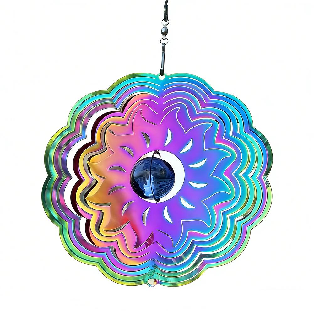 Colorful Wind Chime Pendant Gradient Wind Spinner Catcher Butterfly Hanging Ornaments  Living Room